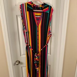 Torrid Stripe Shirt Dress Maxi
